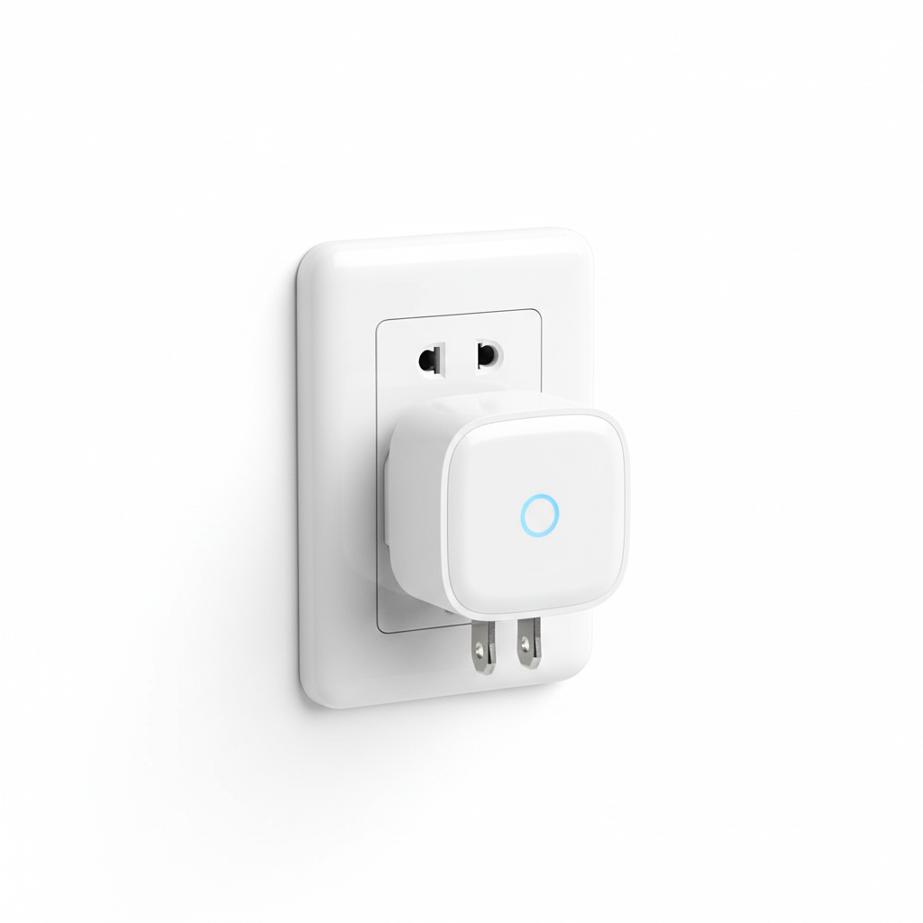 Smart WiFi Plug white compact design with LED indicator